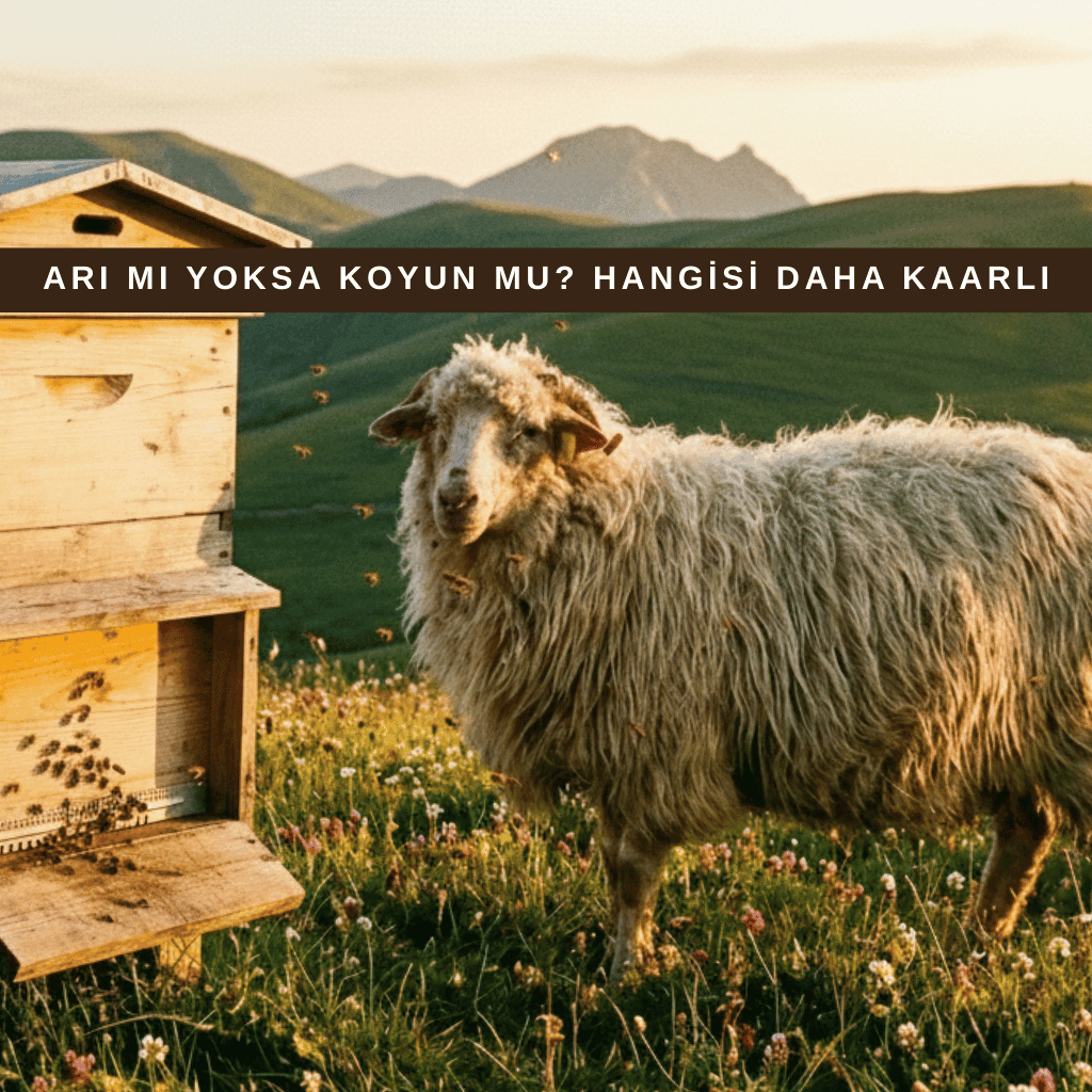 100 kovan arıcılık ile 100 koyun yetiştiriciliğinin gelir ve emek açısından karşılaştırılması