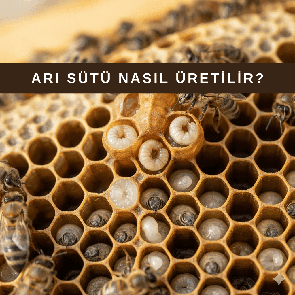 Arı sütü üretimi yapılan kovanda ana arı yüksükleri ve arı sütü hasadı süreci