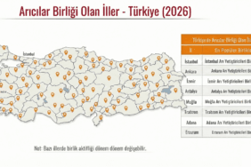 Türkiye arıcılar birliği olan iller haritası (2026)