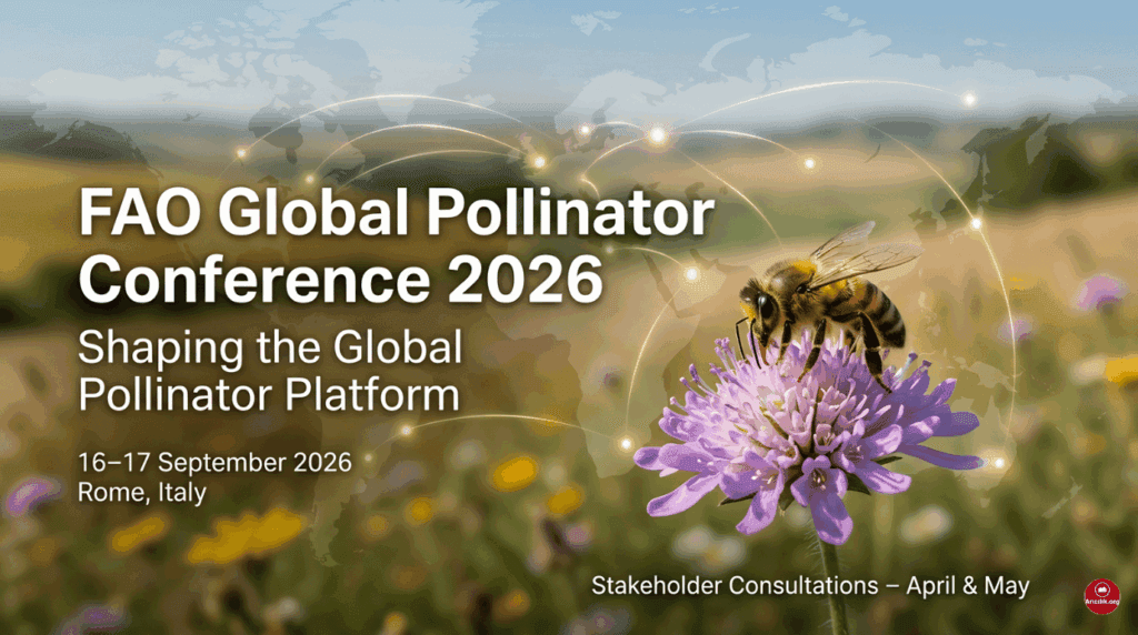 FAO Küresel Tozlayıcı Konferansı 2026 Roma etkinliği ve küresel arıcılık toplantısı görseli