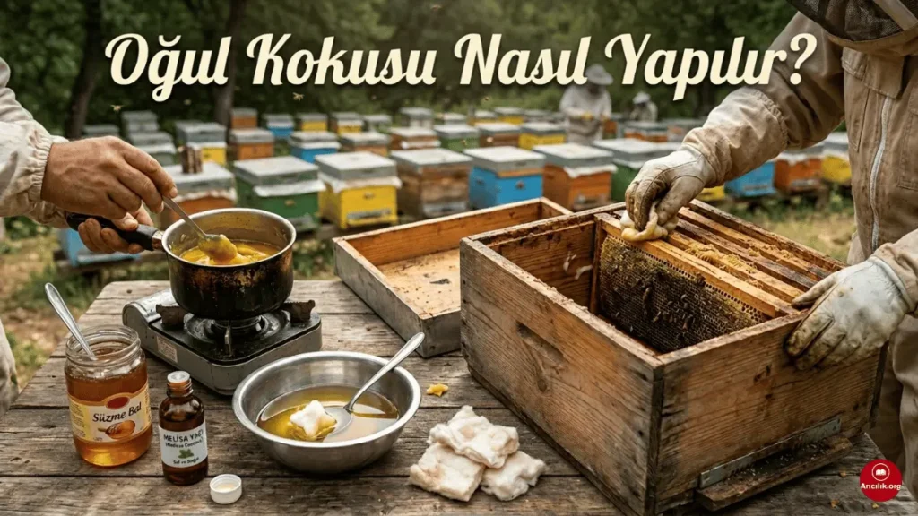 oğul kokusu nasıl yapılır balmumu bal melisa ile arı çekme yöntemi