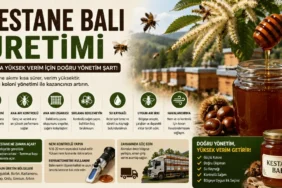 Kestane balı üretimi ve kestane balı sezonu hakkında arıcılık görseli