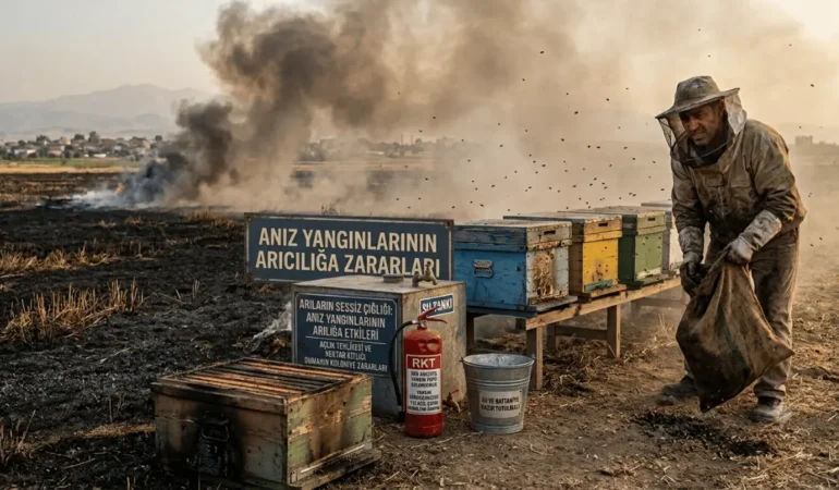 Anız Yangınlarının Arıcılığa Zararları ve Arılıkta Yangın Önlemleri