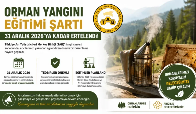 Orman Yangını Eğitimi Şartı 31 Aralık 2026’ya Kadar Ertelendi