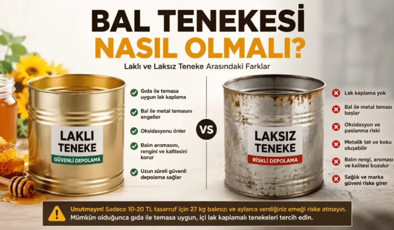 Bal Depolamada En Kritik Hata: Laksız Tenekeler ve Paslanma Tehlikesi