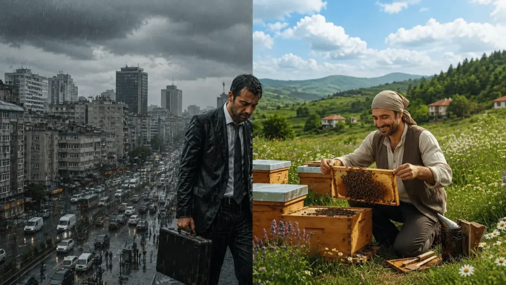 Şehirden arıcılığa geçiş