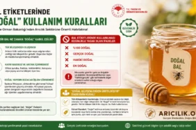 Tarım Bakanlığı kurallarına uygun doğal bal ambalajı ve etiketi.