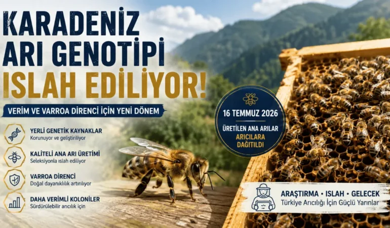 Karadeniz Arı Genotipi Islah Ediliyor: Verim ve Varroa Direnci İçin Yeni Dönem