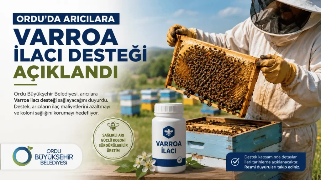 Ordu'da arıcılara Varroa ilacı desteği