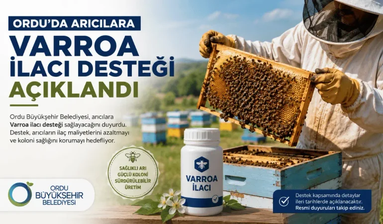 Ordu’da Arıcılara Varroa İlacı Desteği Açıklandı