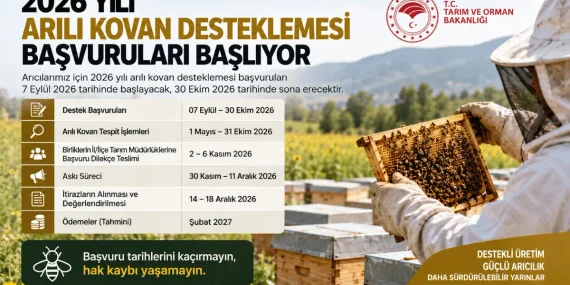 2026 Yılı Arılı Kovan Desteklemesi Başvuruları Başladı
