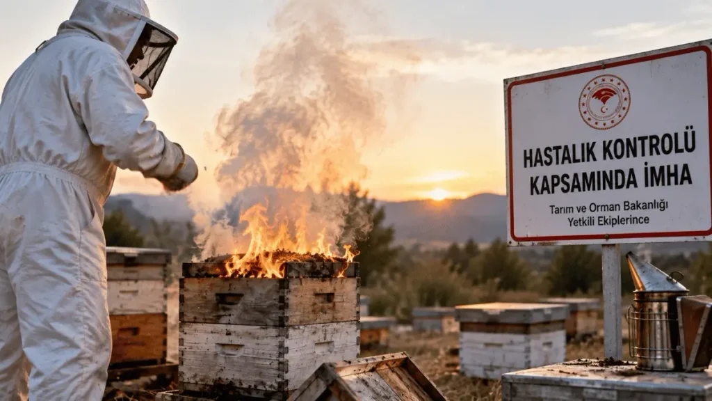 Arı hastalığı nedeniyle kovanların imha edilmesi