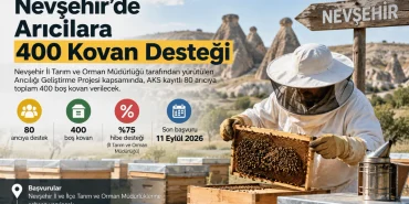 Nevşehir arıcılık desteği 400 kovan