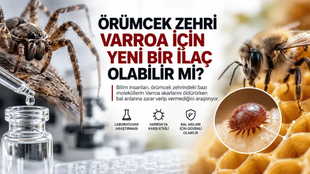 Örümcek zehrinden elde edilen moleküllerin Varroa akarları ve bal arıları üzerindeki etkisini araştıran bilimsel çalışma