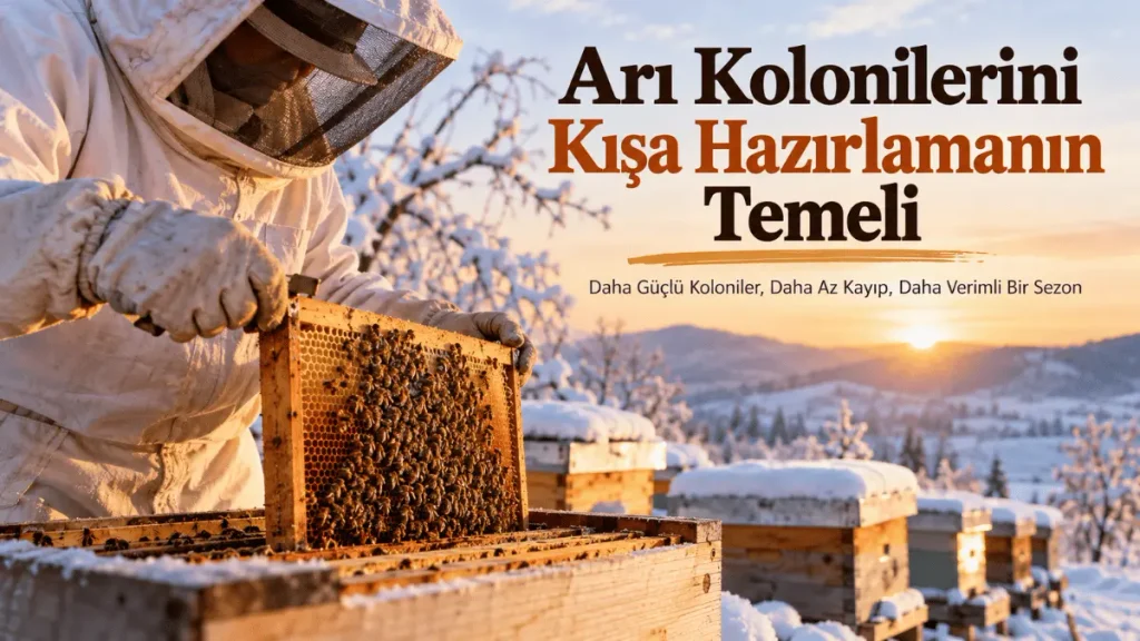 Arı kolonilerini kışa hazırlama sürecinde kovanların kış şartlarına hazırlanması ve arıların korunması